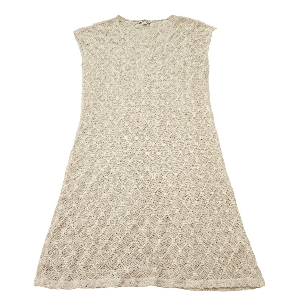 Garnet Hill Women's White Short Sleeve Swimsuit Dress Cover Up.‎ Size S